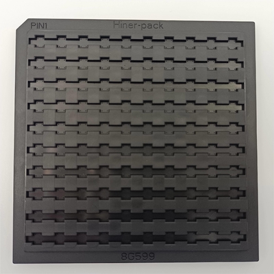Ein guter Preis. ESD schwärzen ABS 4 Flachheit Zoll-Chip Tray For Electronic Partss 0.3mm Online