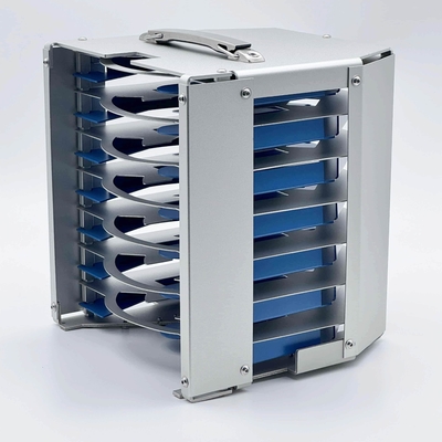 Ein guter Preis. Custom 8 Zoll 7 Slot Metall Wafer Cassette für Waferträger mit blauer Teflonbeschichtung Online